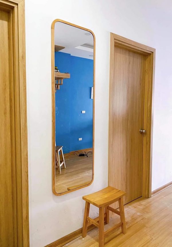 Gương treo tường khung gỗ chữ nhật